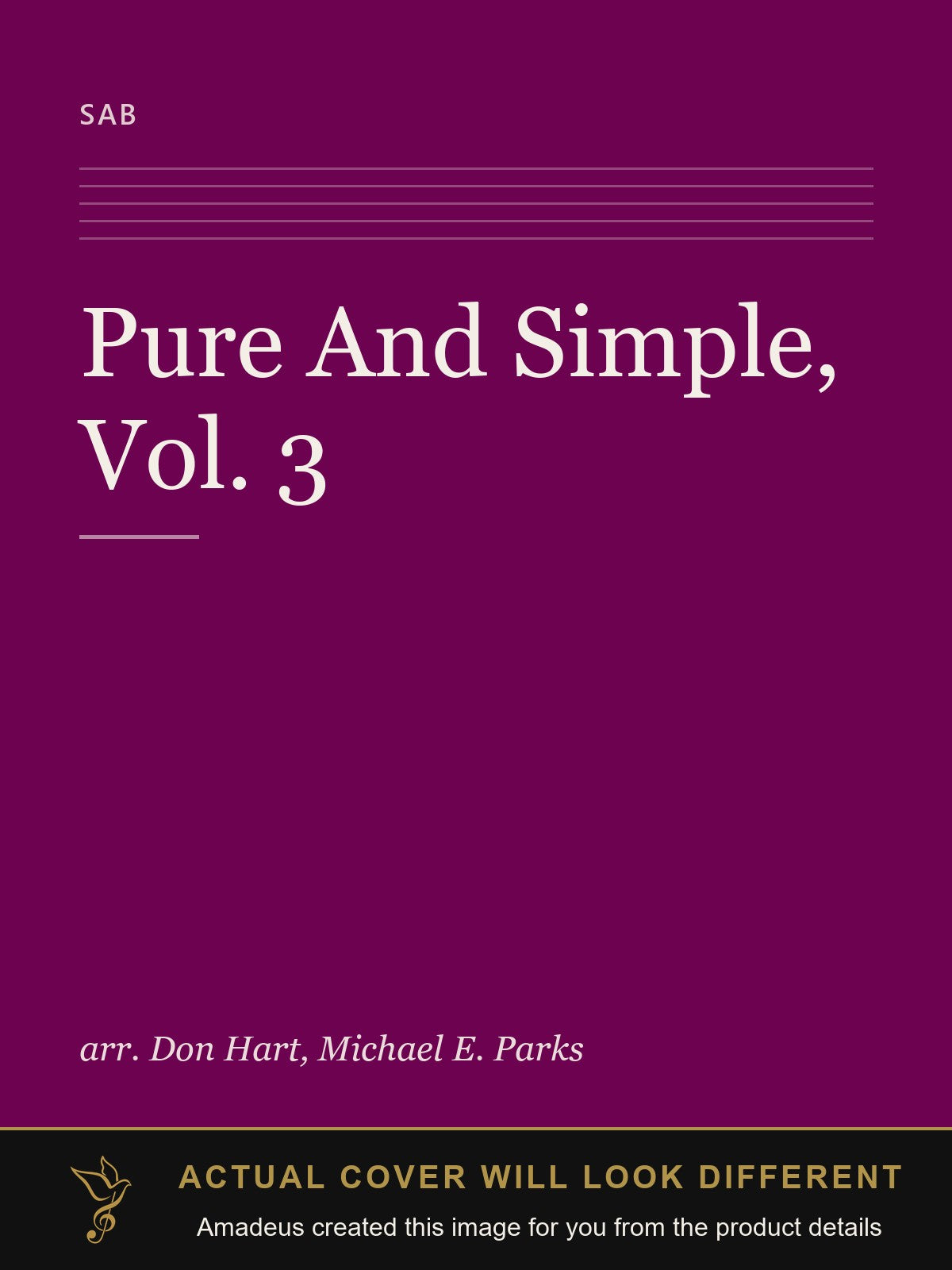 Pure And Simple, Vol. 3 - Amadeus created this image from the product details; the actual cover will look different