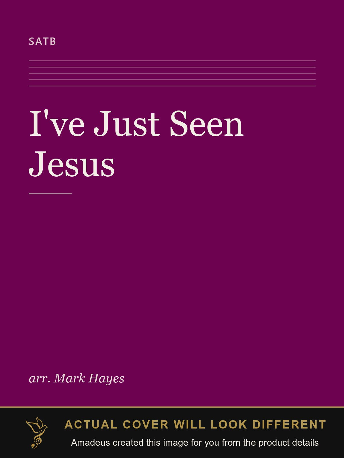 I've Just Seen Jesus - Amadeus created this image from the product details; the actual cover will look different
