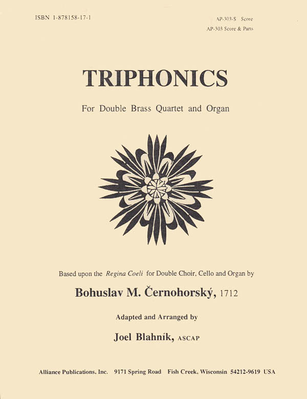 Product Cover for Triphonics (regina Coeli) - Mxd Br Ens-org - Set