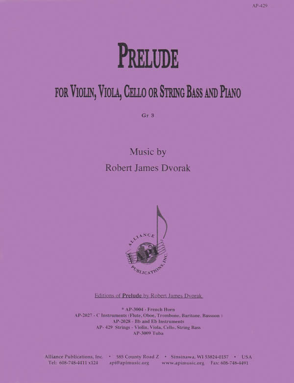 Product Cover for Prelude For Strings & Pno - Solo Stg