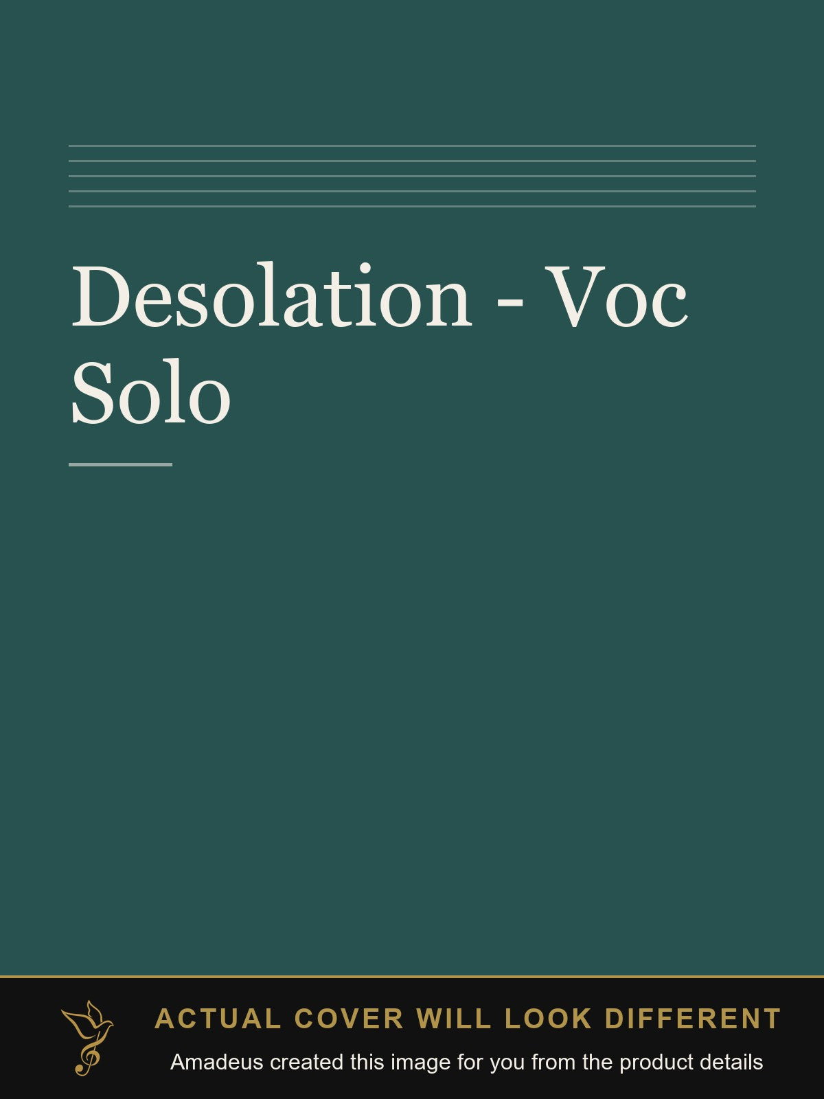 Desolation - Voc Solo - Amadeus created this image from the product details; the actual cover will look different
