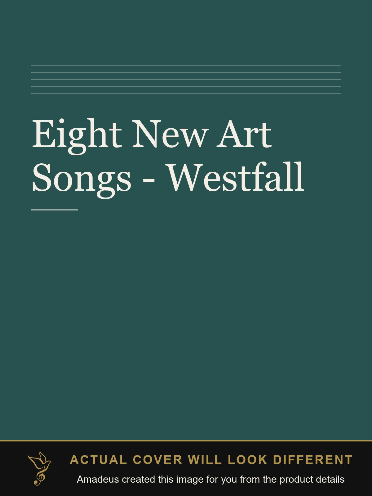 Eight New Art Songs - Westfall - Amadeus created this image from the product details; the actual cover will look different
