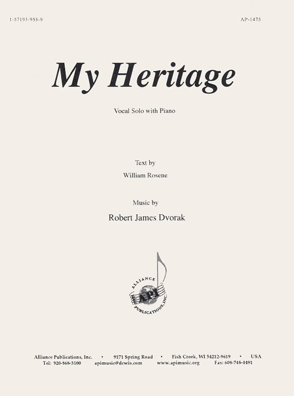 Product Cover for My Heritage - Voc Solo-pno