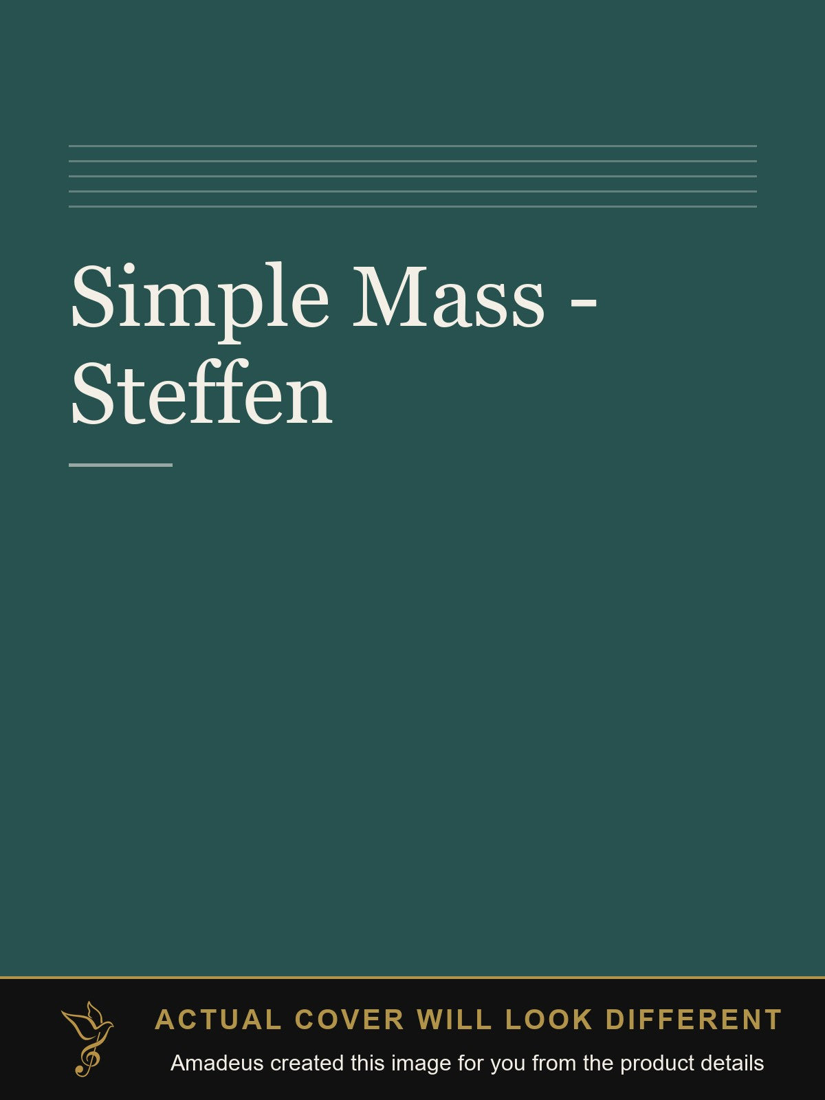 Simple Mass - Steffen - Amadeus created this image from the product details; the actual cover will look different