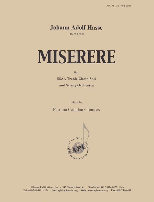 Product Cover for Miserere - Ssaa-strg Orch - Sc - Orch Sc