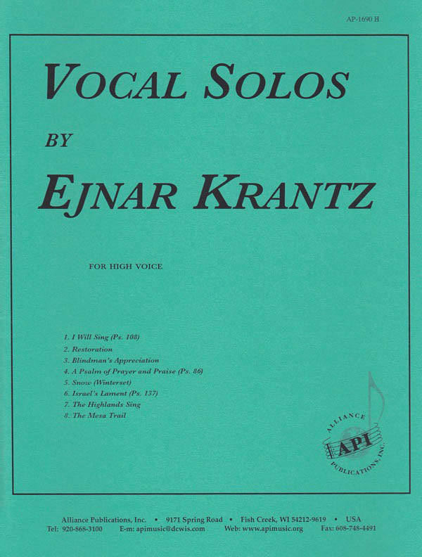Product Cover for Vocal Solos By Ejnar Krantz (8) - High Ed/pno