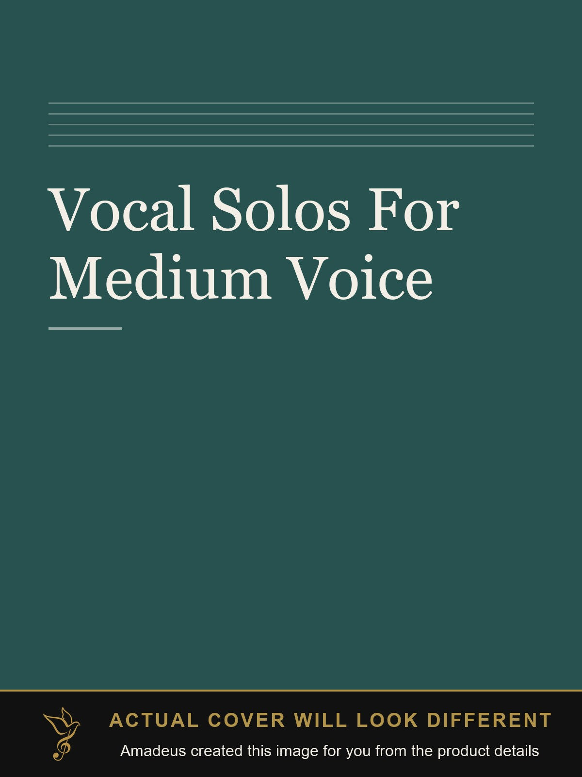 Vocal Solos For Medium Voice - Amadeus created this image from the product details; the actual cover will look different