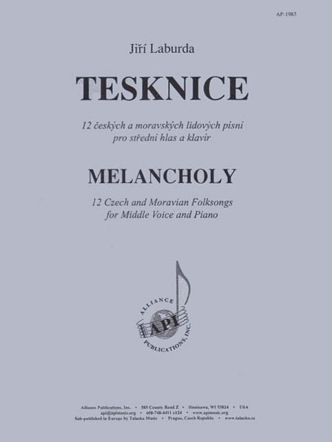 Product Cover for Tesknice - 12 Czech Folksongs - Medium Voice Solo-pno