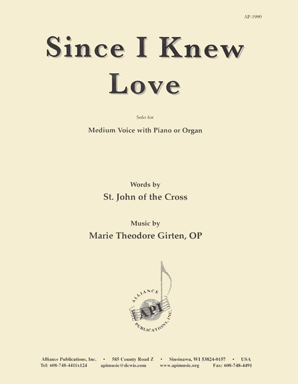 Product Cover for Since I Knew Love - Voc Solo-pno