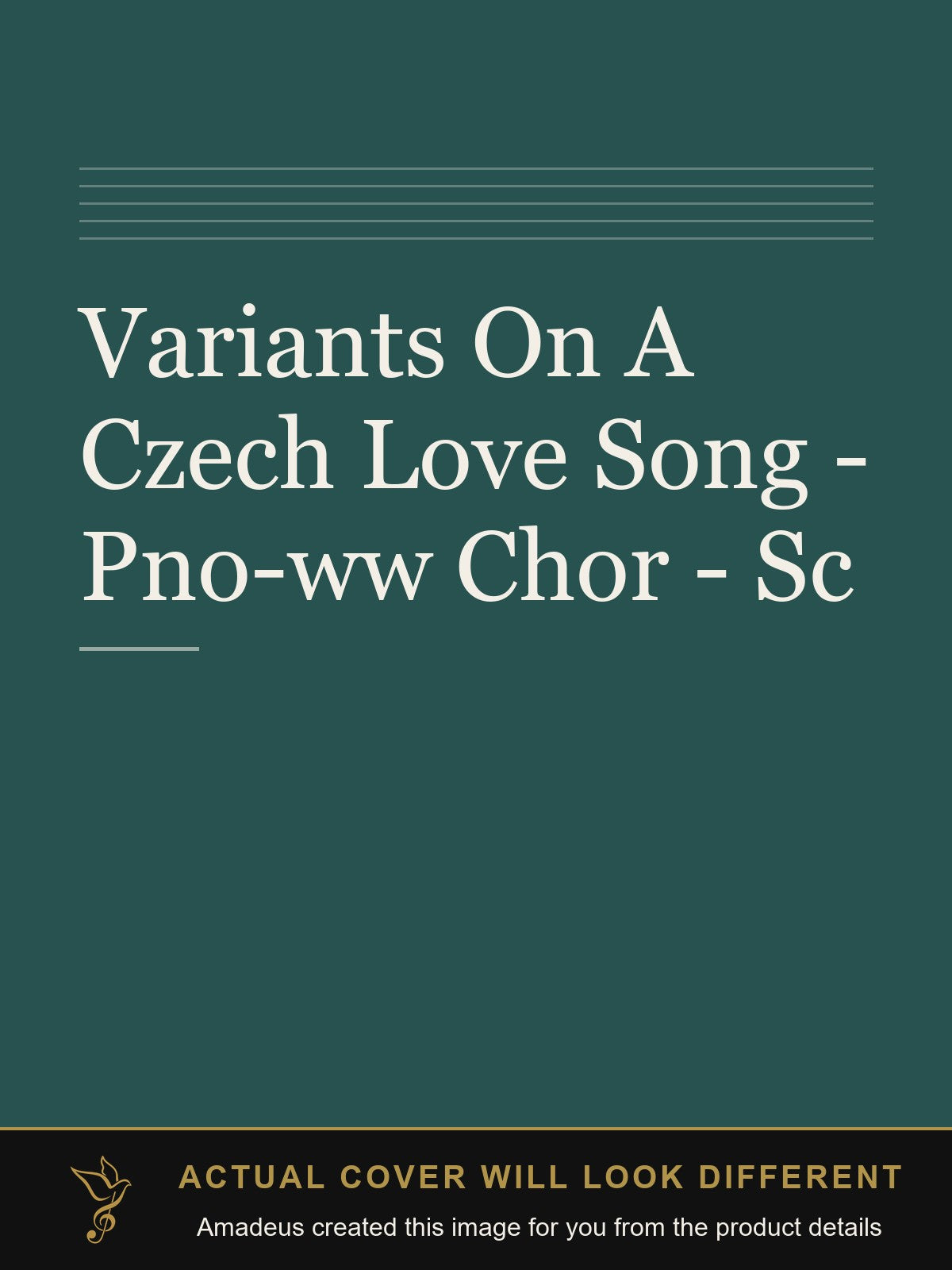 Variants On A Czech Love Song - Pno-ww Chor - Sc - Amadeus created this image from the product details; the actual cover will look different