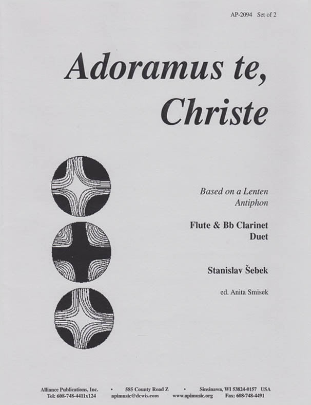 Product Cover for Adoramus Te, Christe Fl-clt Duet