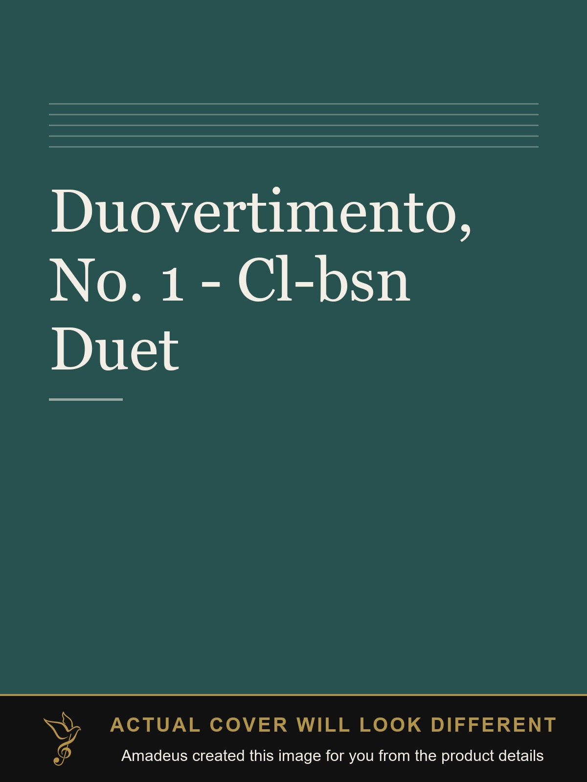 Duovertimento, No. 1 - Cl-bsn Duet - Amadeus created this image from the product details; the actual cover will look different