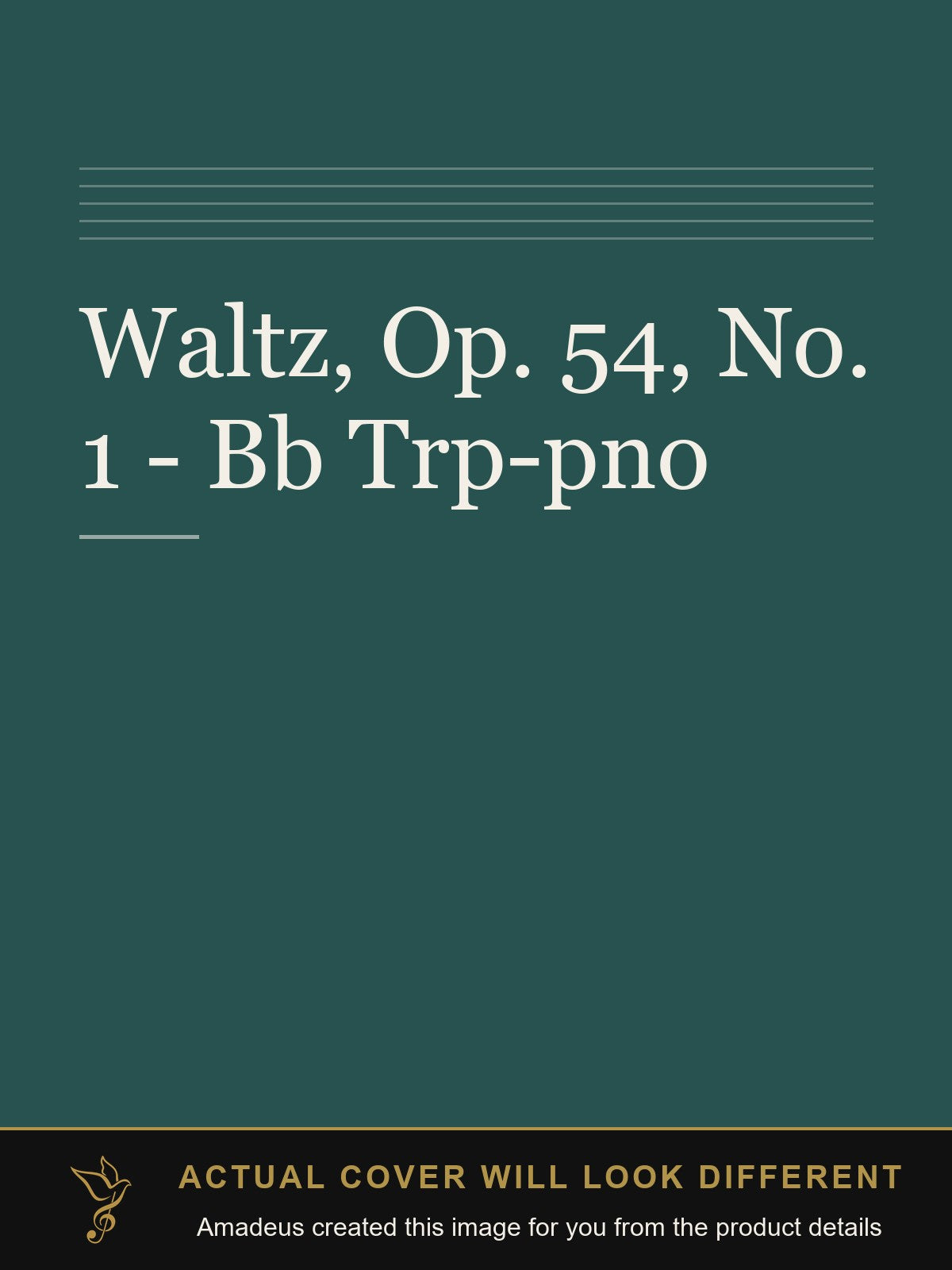 Waltz, Op. 54, No. 1 - Bb Trp-pno - Amadeus created this image from the product details; the actual cover will look different