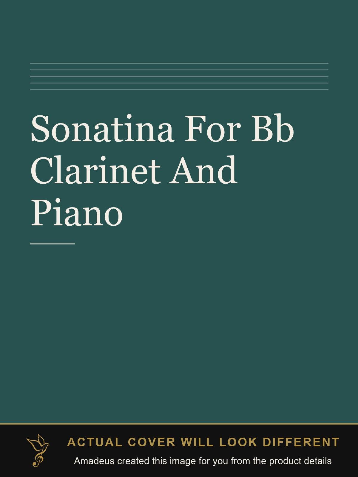 Sonatina For Bb Clarinet And Piano - Amadeus created this image from the product details; the actual cover will look different