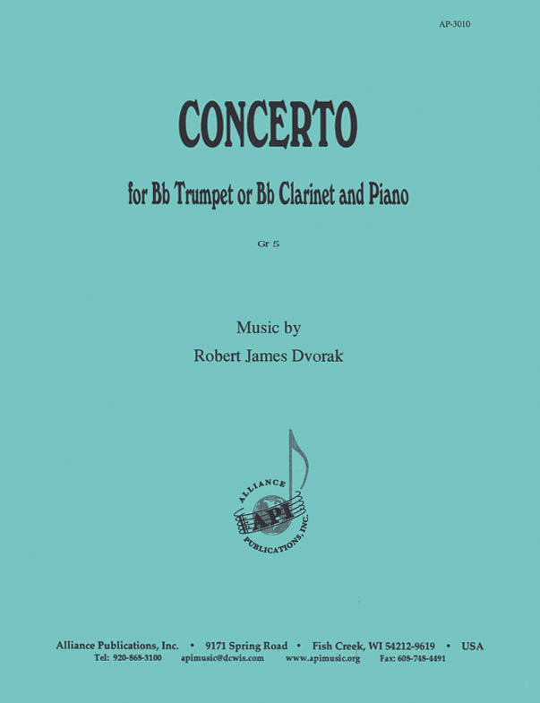 Product Cover for Concerto For Bb Trp Or Clarinet & Piano
