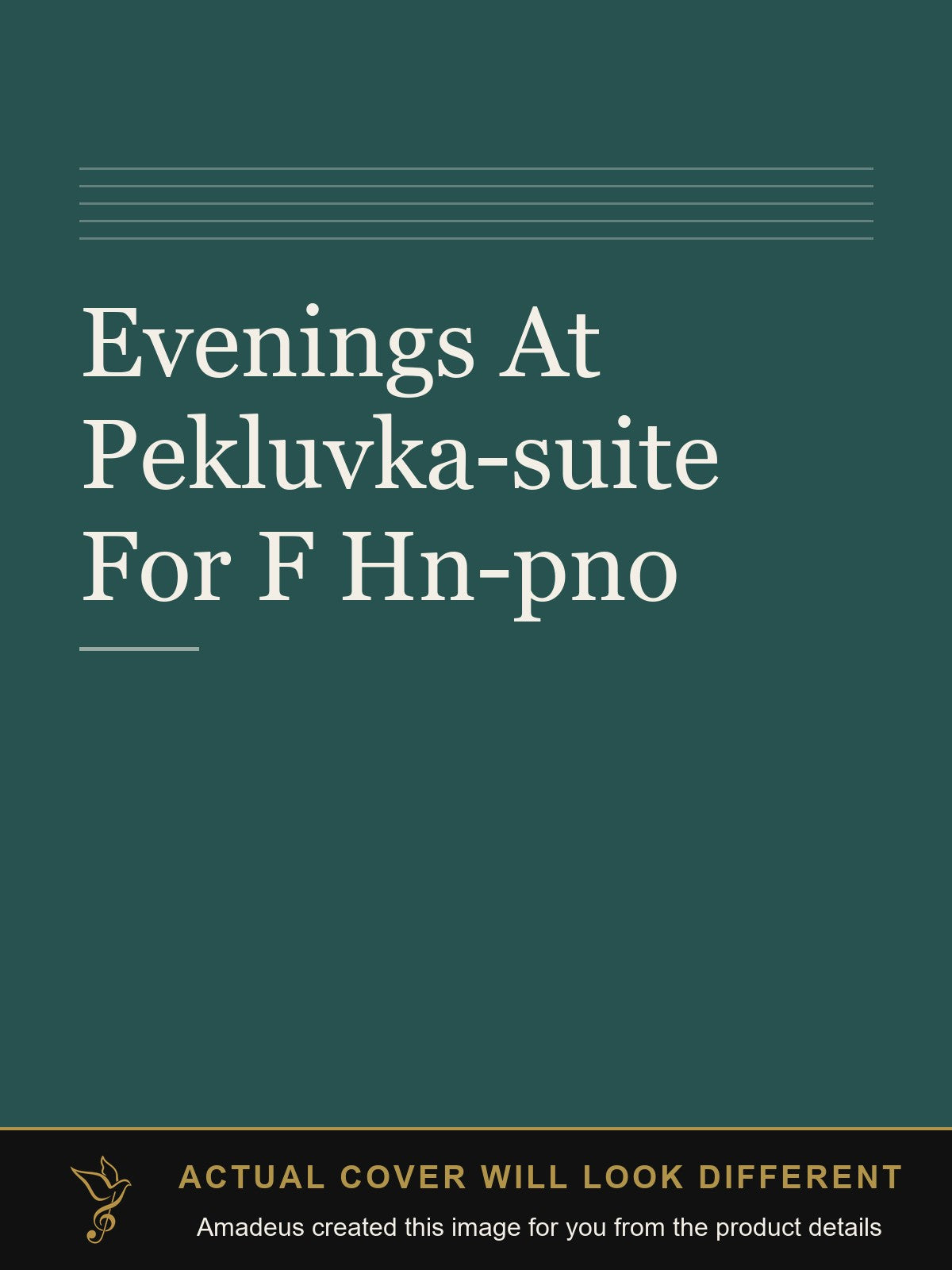 Evenings At Pekluvka-suite For F Hn-pno - Amadeus created this image from the product details; the actual cover will look different