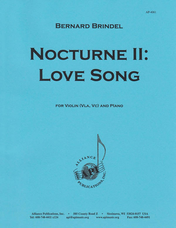 Product Cover for Nocturne Ii: Love Song For Vln (vla Or Vc)-pno