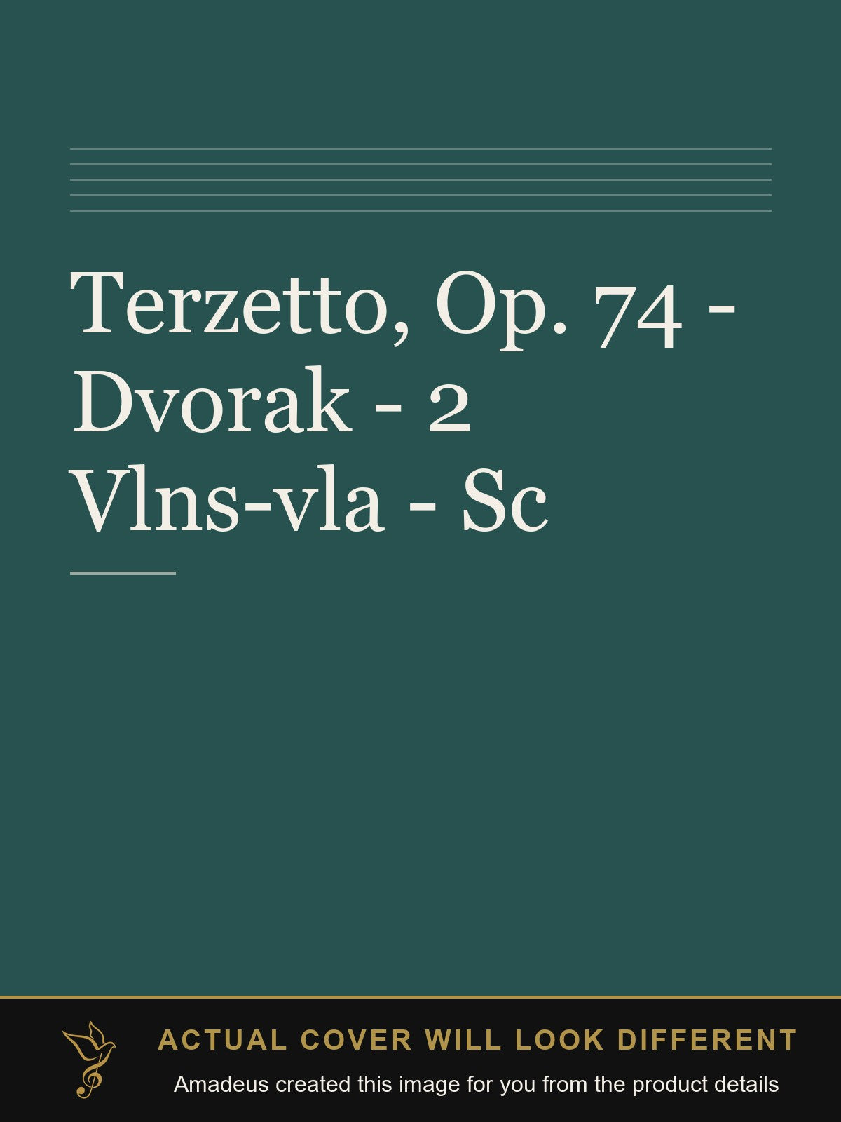 Terzetto, Op. 74 - Dvorak - 2 Vlns-vla - Sc - Amadeus created this image from the product details; the actual cover will look different
