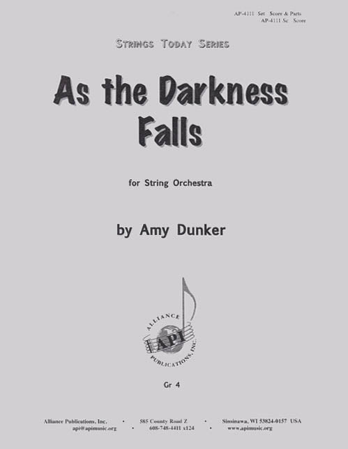 Product Cover for As Darkness Falls For Strings - Set