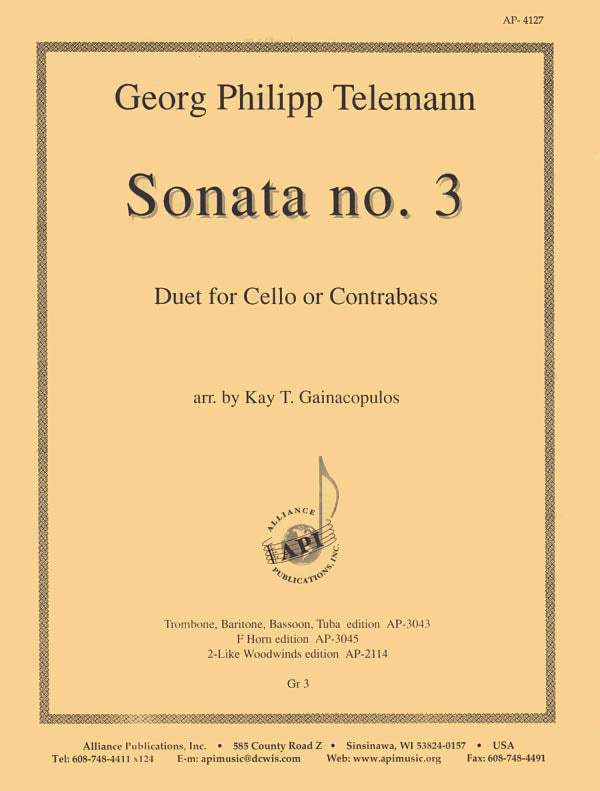 Product Cover for Sonata No. 3 - 2-cbs