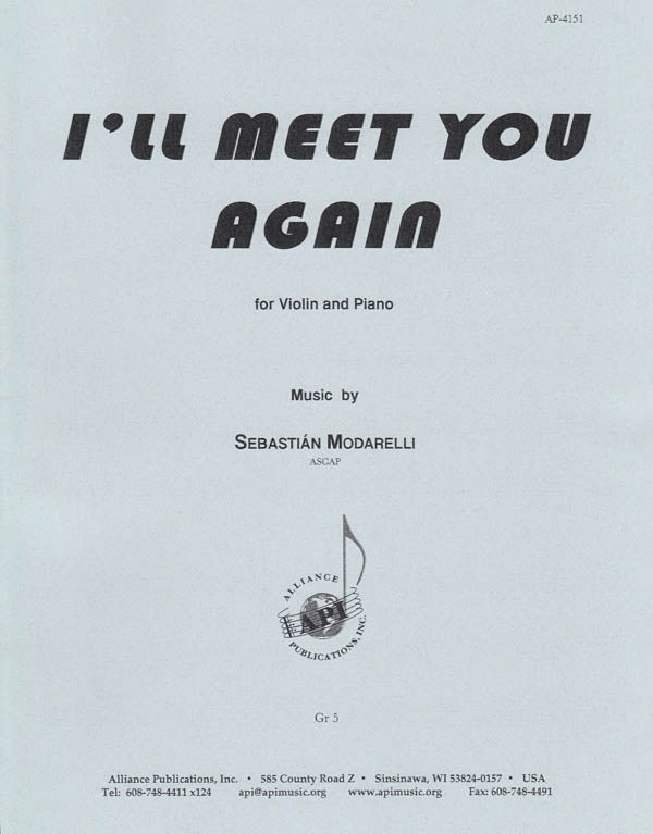 Product Cover for I’ll Meet You Again - Vln-pno