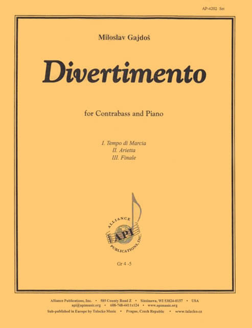 Product Cover for Divertimento For Cbs & Pno