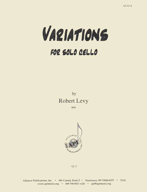 Product Cover for Variations for Solo Cello