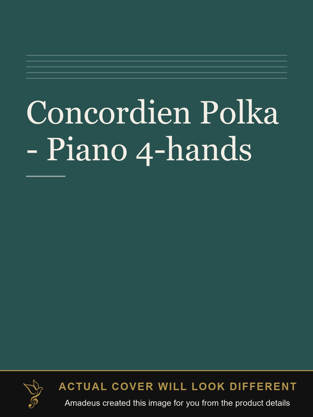 Concordien Polka - Piano 4-hands - Amadeus created this image from the product details; the actual cover will look different