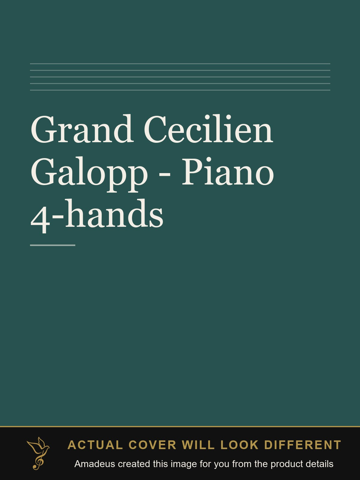 Grand Cecilien Galopp - Piano 4-hands - Amadeus created this image from the product details; the actual cover will look different