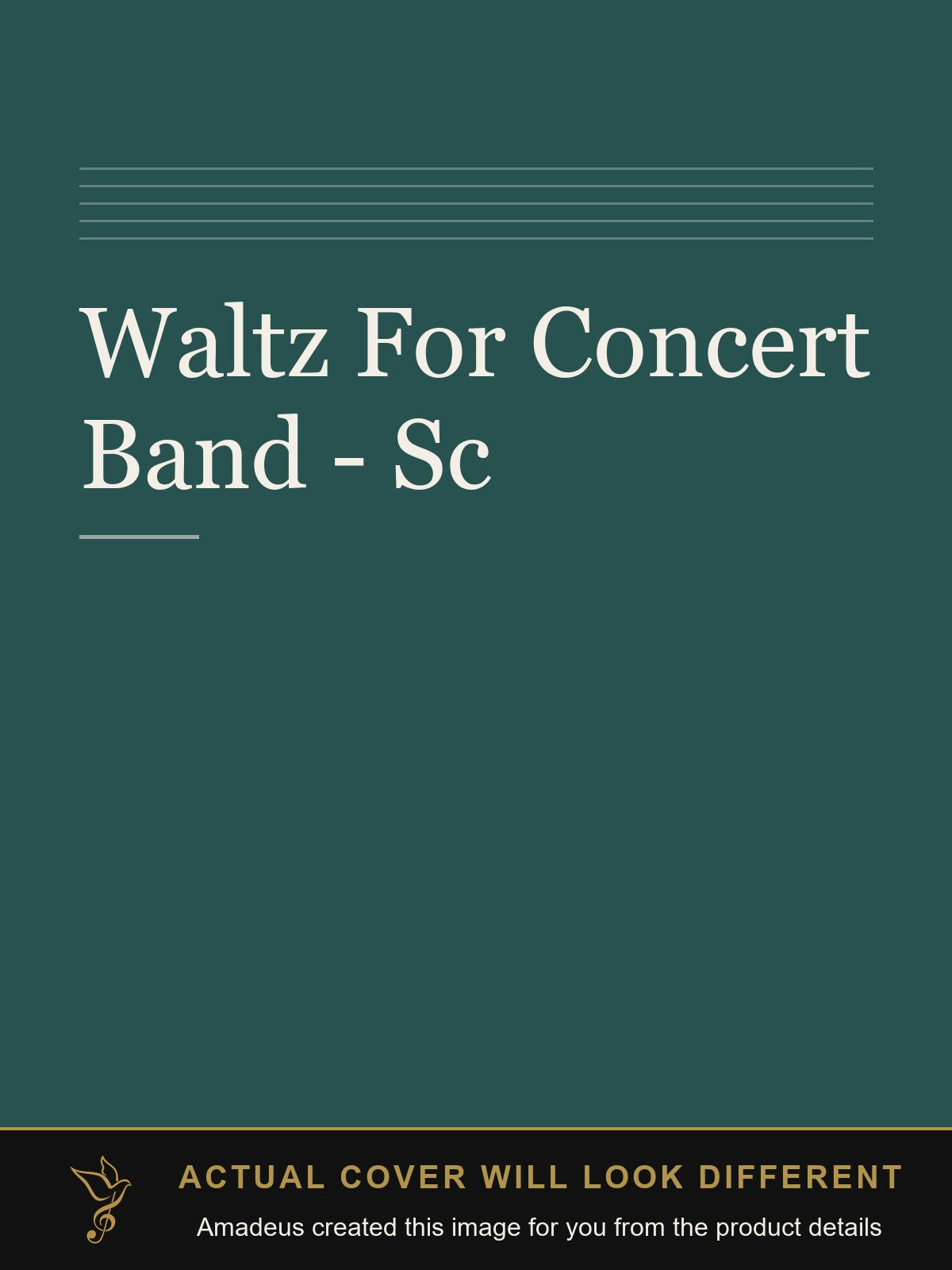 Waltz For Concert Band - Sc - Amadeus created this image from the product details; the actual cover will look different