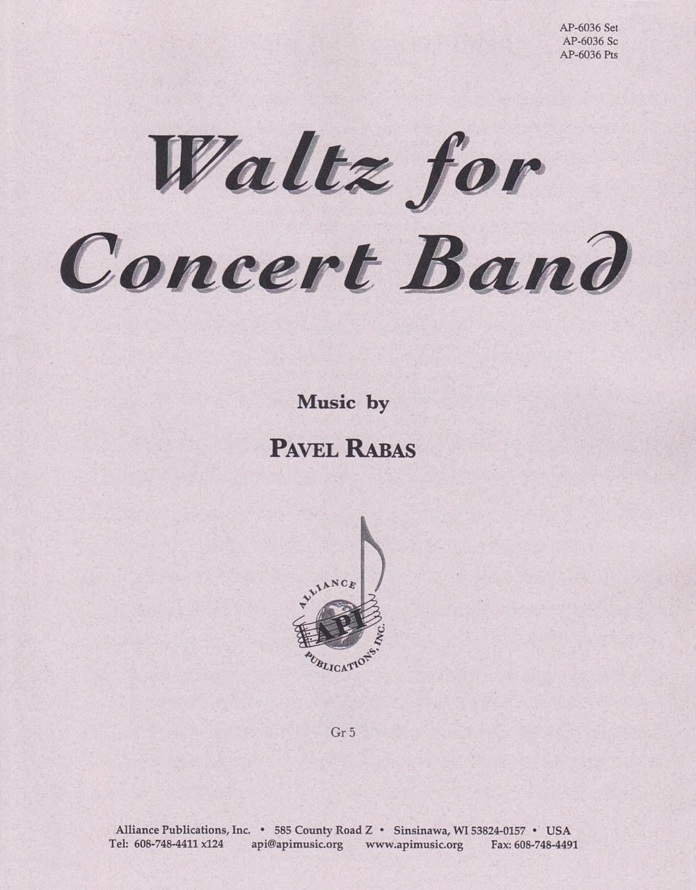 Product Cover for Waltz For Concert Band - Set