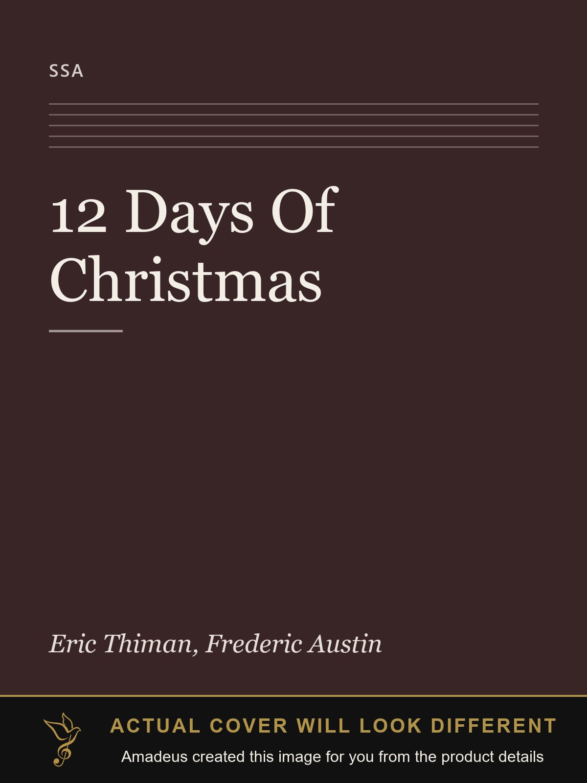 12 Days Of Christmas - Amadeus created this image from the product details; the actual cover will look different