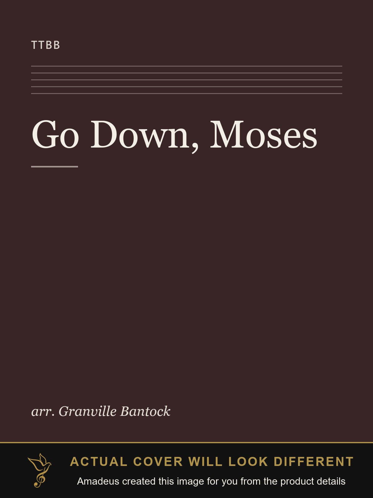 Go Down, Moses - Amadeus created this image from the product details; the actual cover will look different