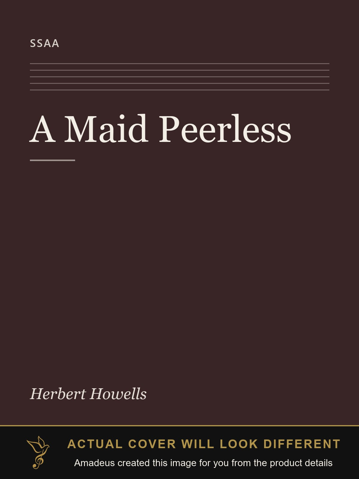 A Maid Peerless - Amadeus created this image from the product details; the actual cover will look different