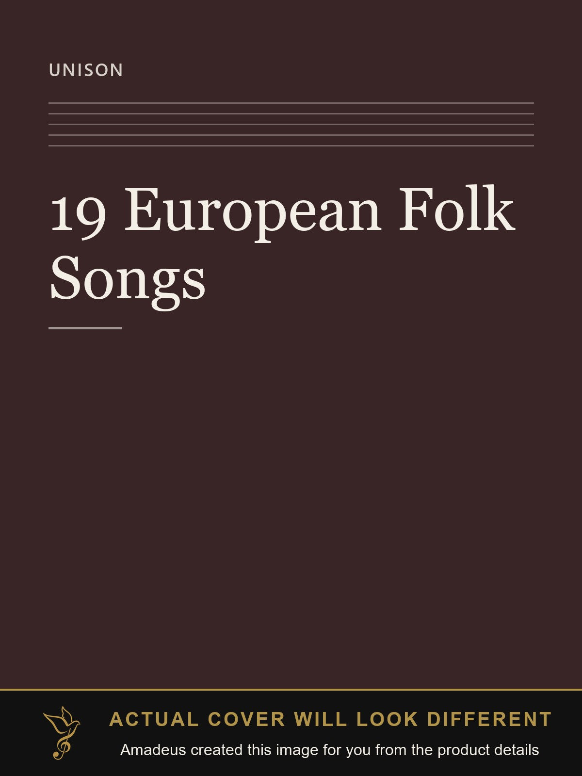 19 European Folk Songs - Amadeus created this image from the product details; the actual cover will look different
