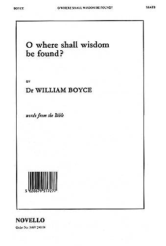 Product Cover for O Where Shall Wisdom Be Found?