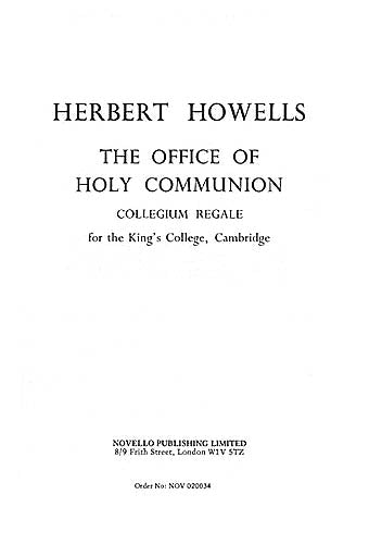 Product Cover for The Office of Holy Communion (Collegium Regale)