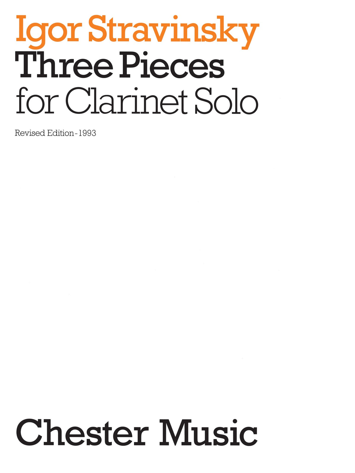 Product Cover for 3 Pieces for Clarinet Solo