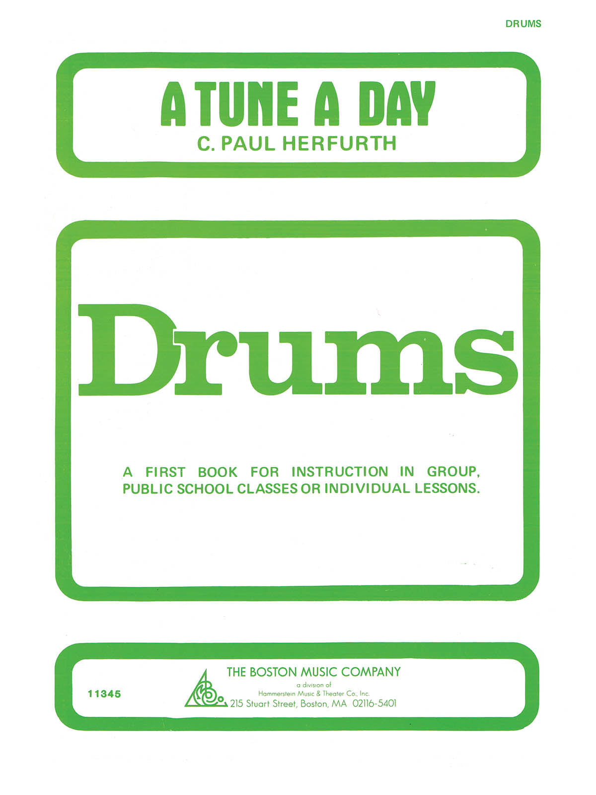 Product Cover for A Tune a Day – Drum