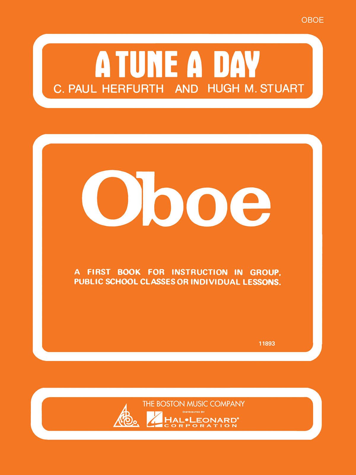 Product Cover for A Tune a Day – Oboe
