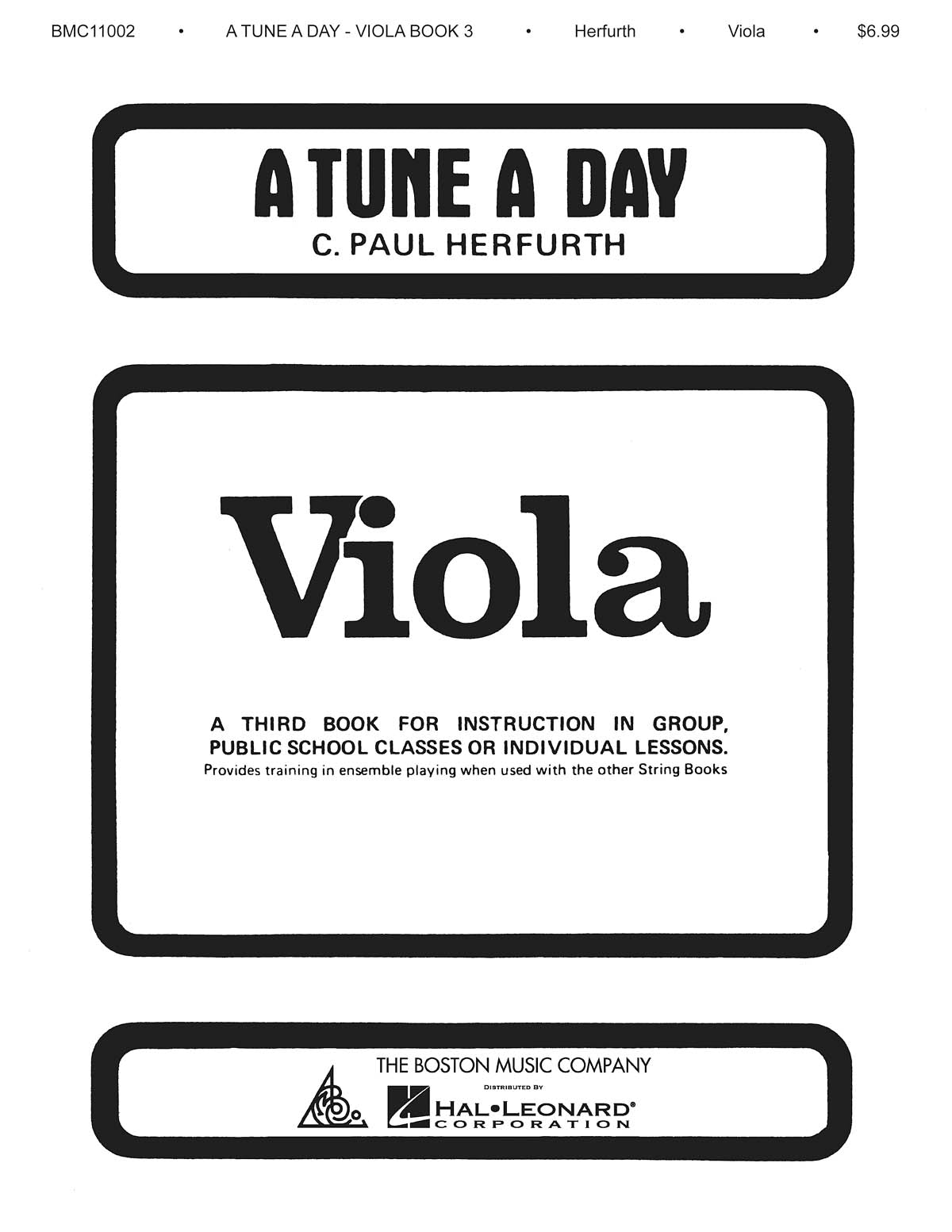 Product Cover for A Tune a Day – Viola
