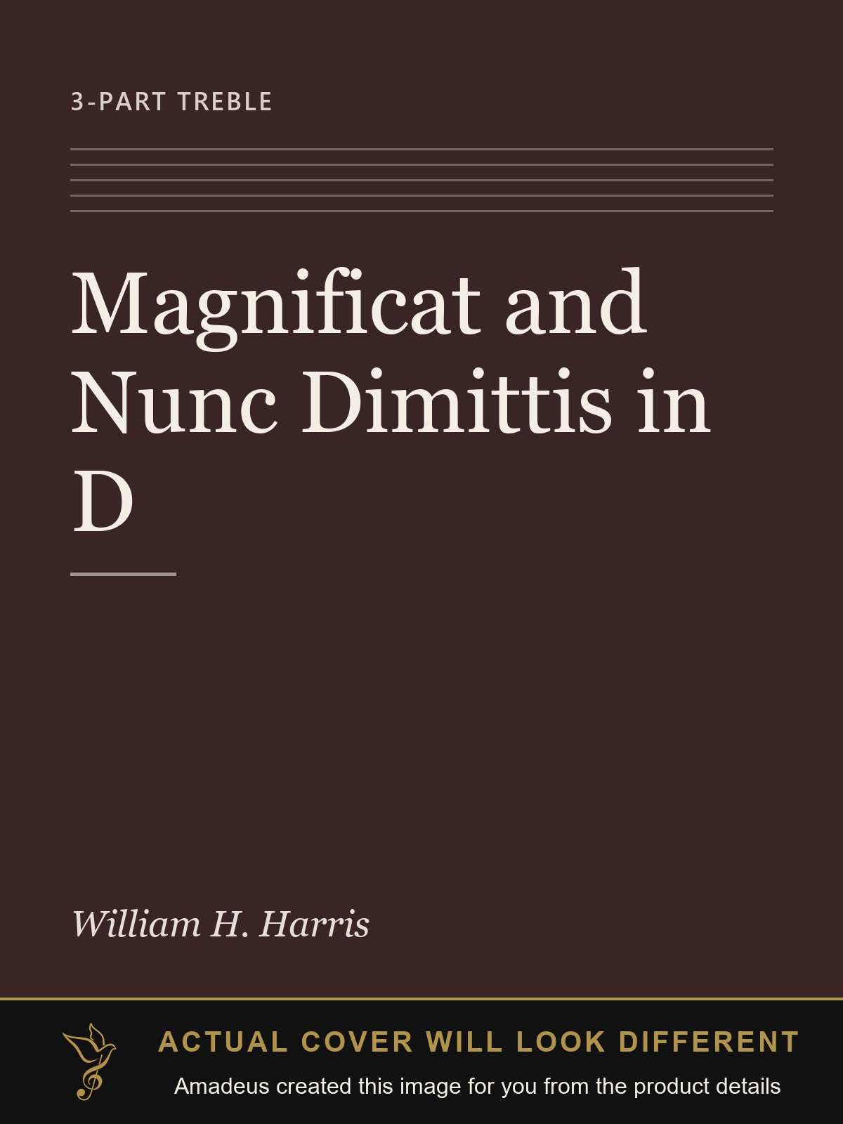 Magnificat and Nunc Dimittis in D - Amadeus created this image from the product details; the actual cover will look different