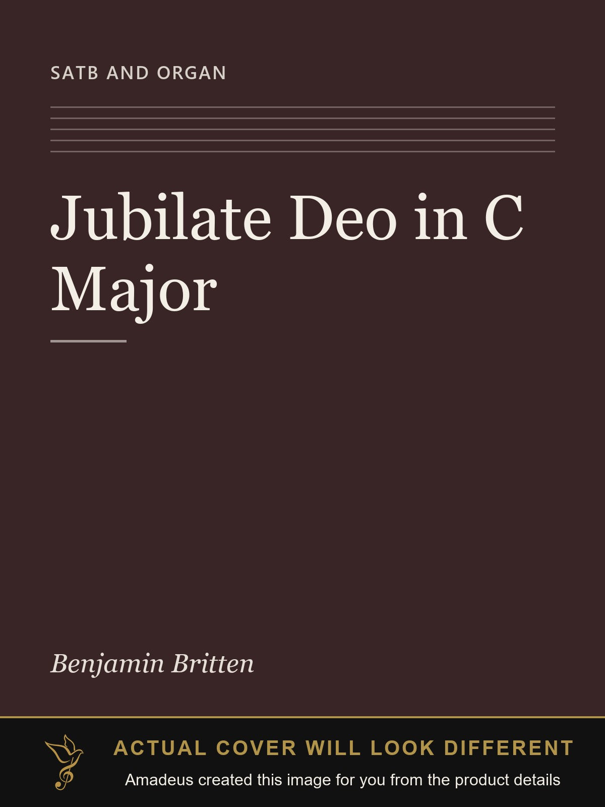 Jubilate Deo in C Major - Amadeus created this image from the product details; the actual cover will look different