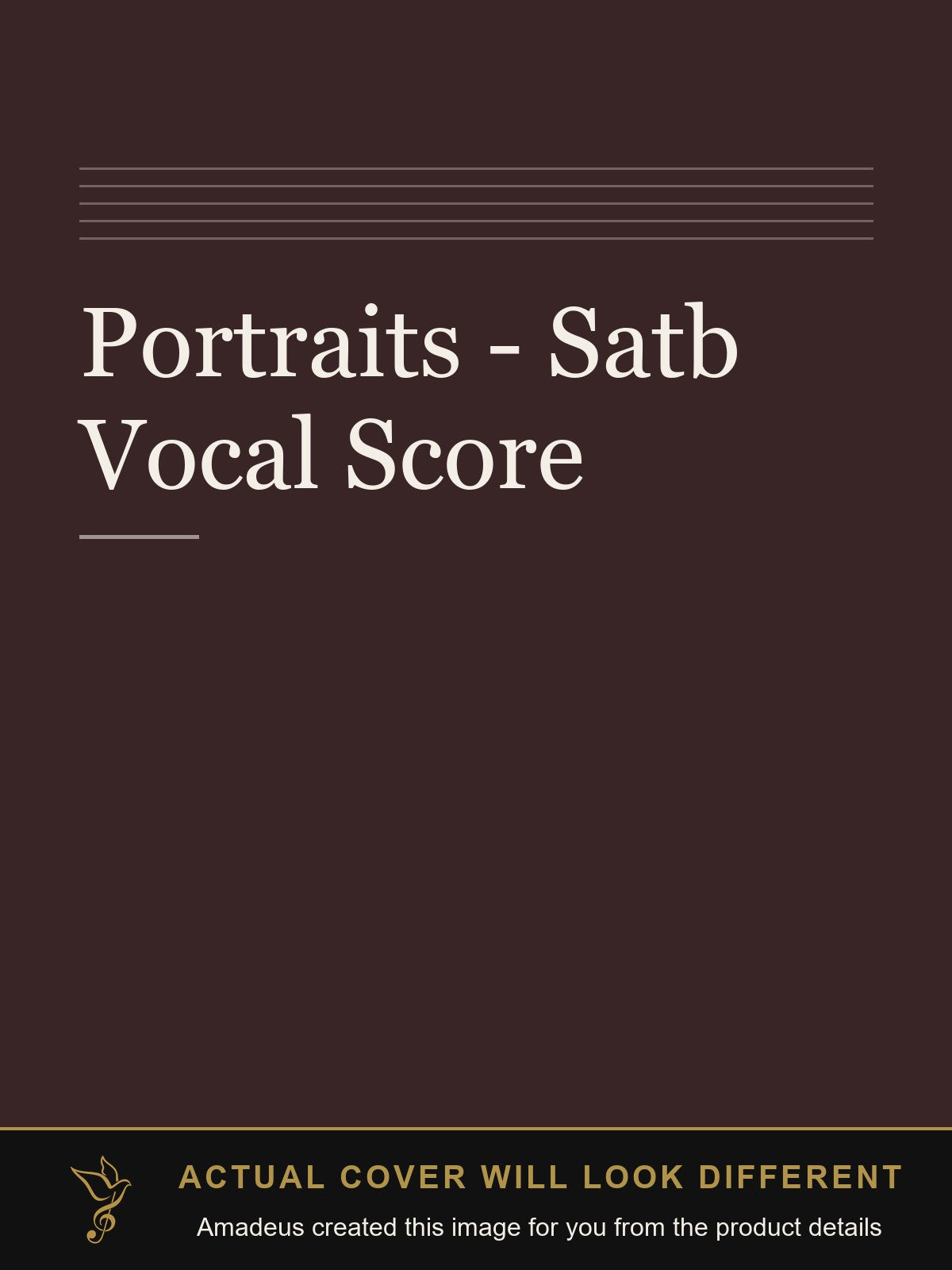 Portraits - Satb Vocal Score - Amadeus created this image from the product details; the actual cover will look different