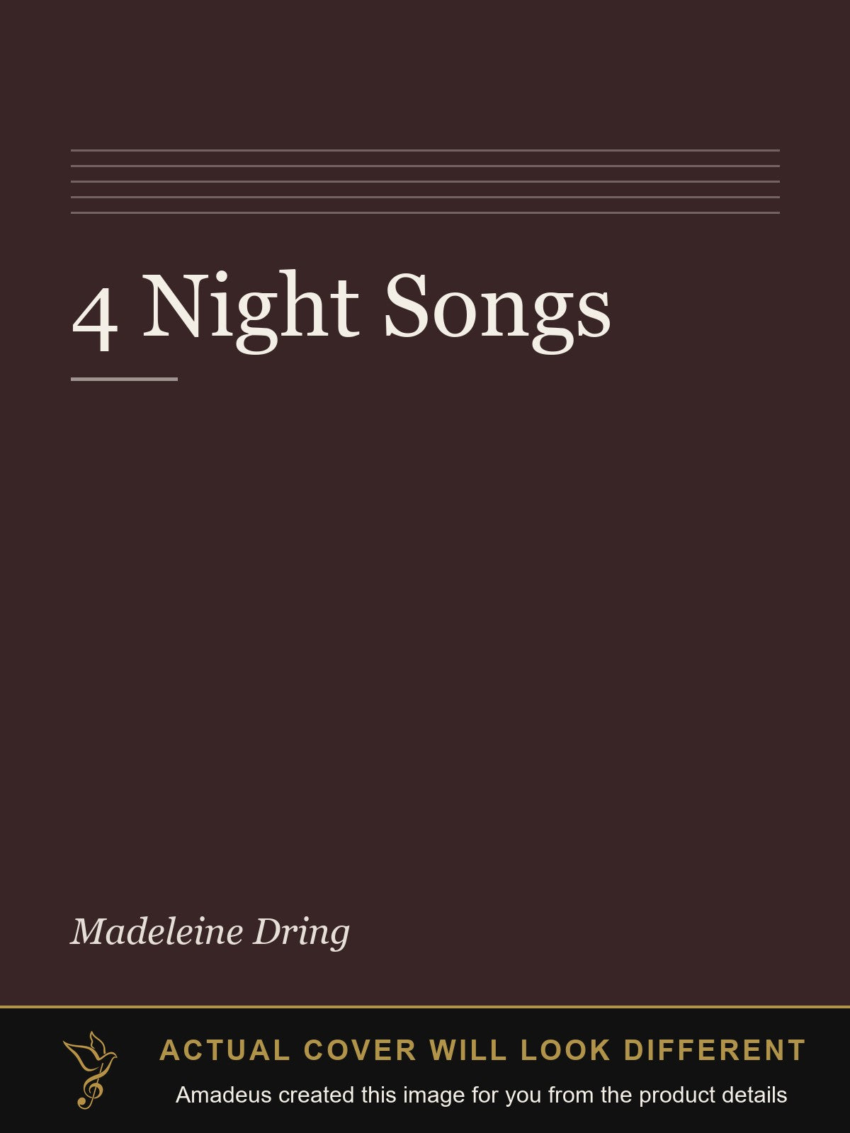 4 Night Songs - Amadeus created this image from the product details; the actual cover will look different