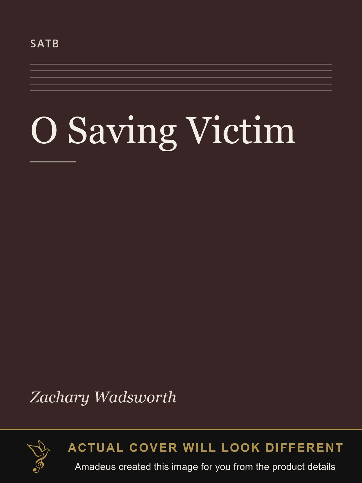 O Saving Victim - Amadeus created this image from the product details; the actual cover will look different