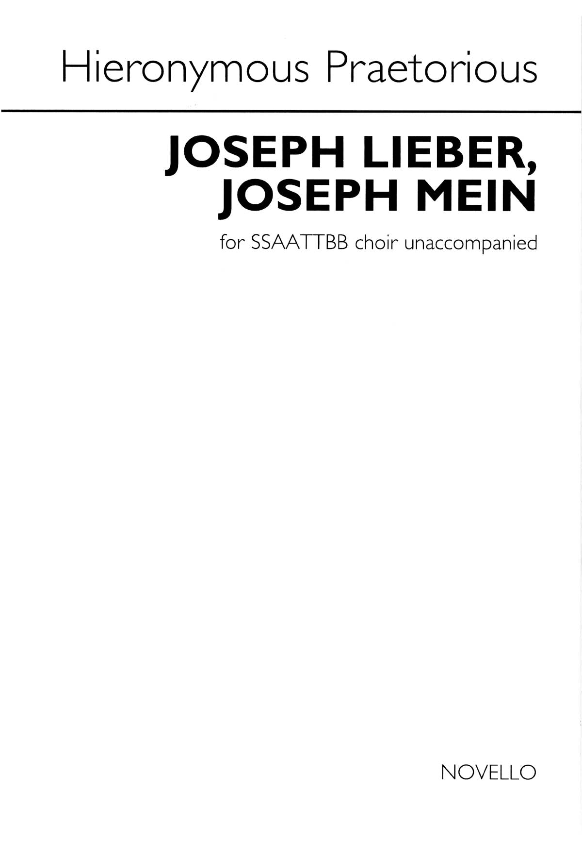Product Cover for Joseph Lieber, Joseph Mein