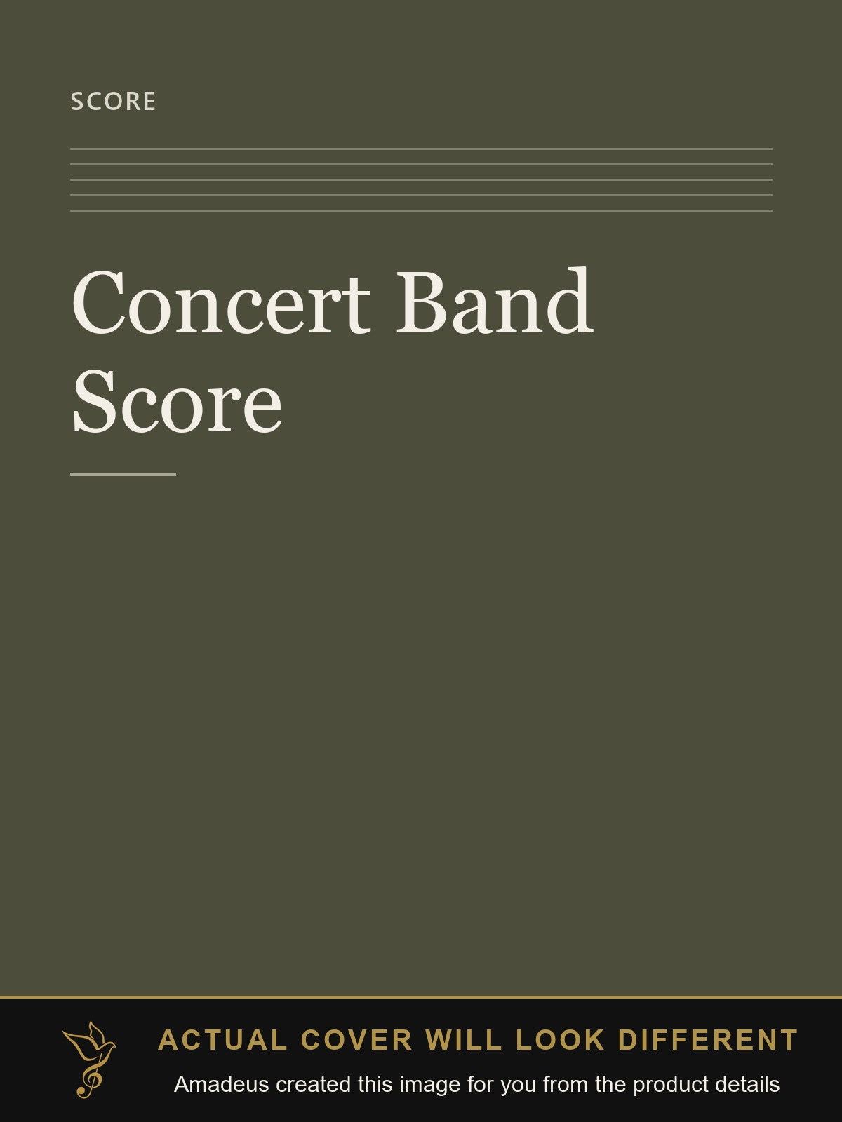 Concert Band Score - Amadeus created this image from the product details; the actual cover will look different