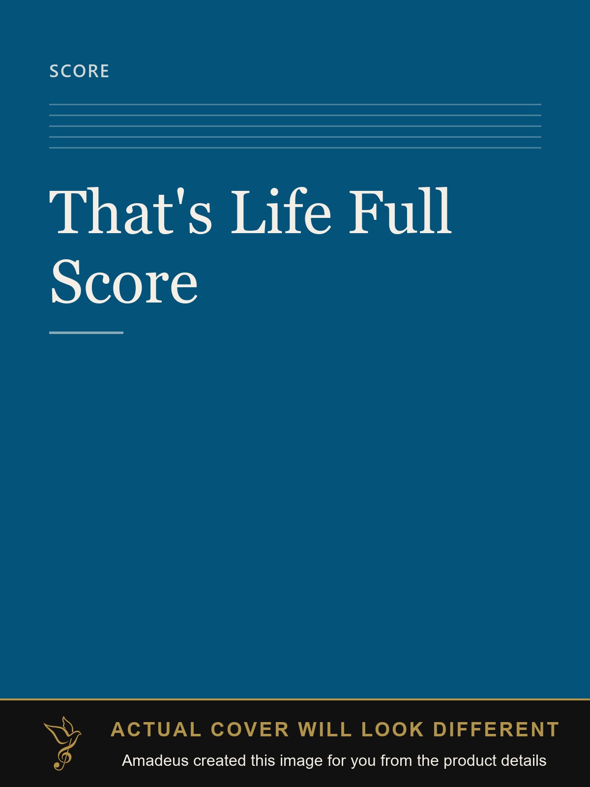 That's Life Full Score - Amadeus created this image from the product details; the actual cover will look different
