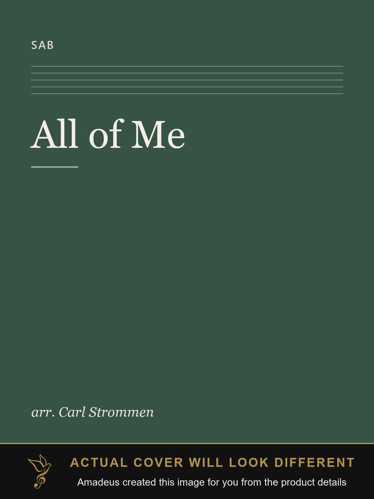 All of Me - Amadeus created this image from the product details; the actual cover will look different